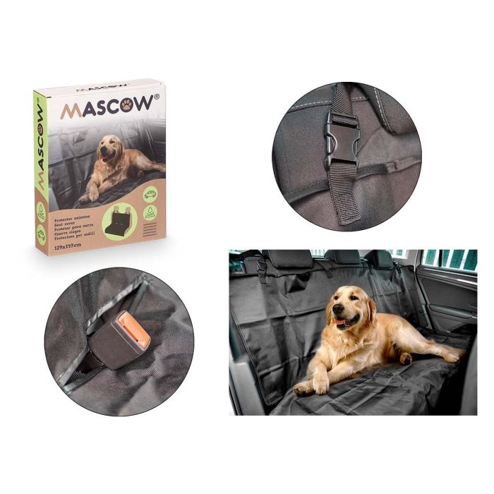 Cubre Asientos para Mascotas Mascow Negro 27x20 cm - Tela Impermeable (6 Unidades) Cubre Asientos para Mascotas Mascow Negro 27x20 cm - Tela Impermeable (6 Unidades)
