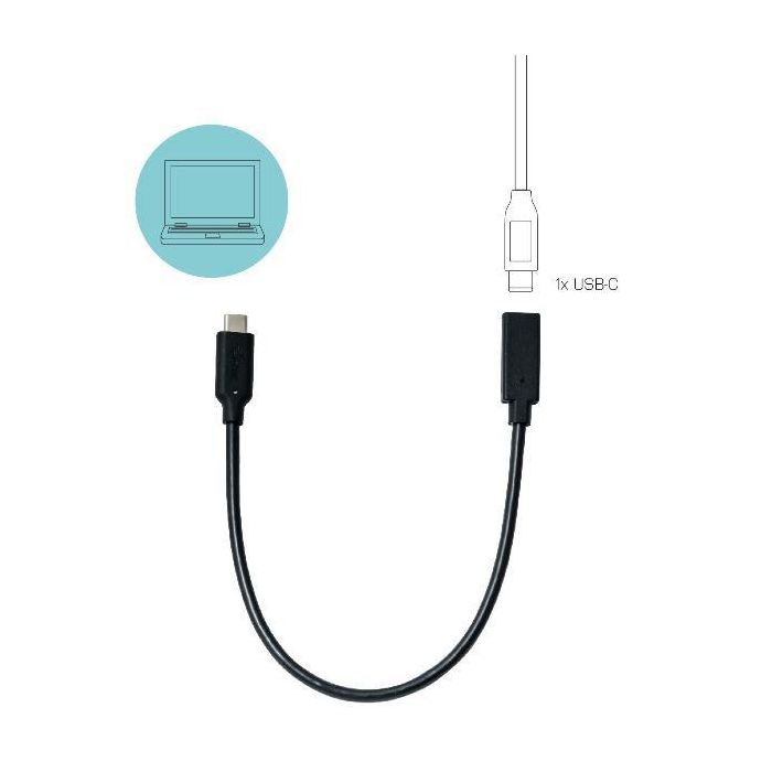 Cable USB C i-Tec C31EXTENDCBL Negro 1