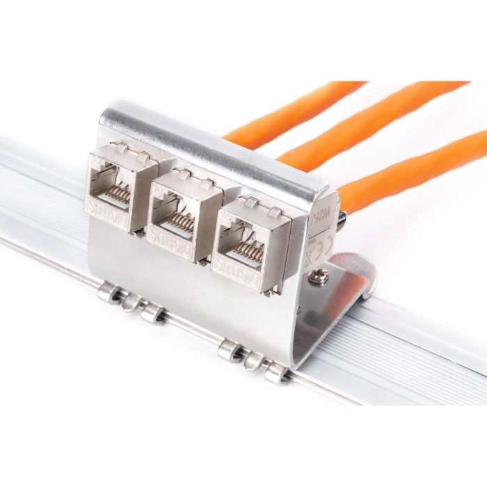 Digitus Adaptador de Carril DIN para 3 Módulos Keystone 1