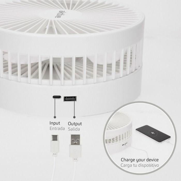 Ventilador Portátil Plegable Aktive Recargable (4 Unidades) 4 Ventilador Portátil Plegable Aktive Recargable (4 Unidades) 4