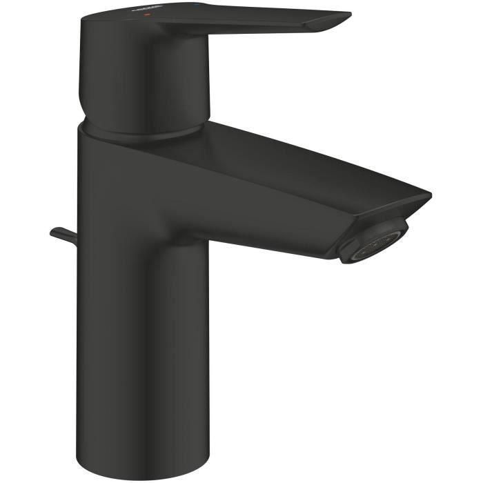 Mezclador monomando de lavabo - GROHE Start - 242092432 - Negro mate - Talla S - Ahorro de agua - Extraíble y desagüe