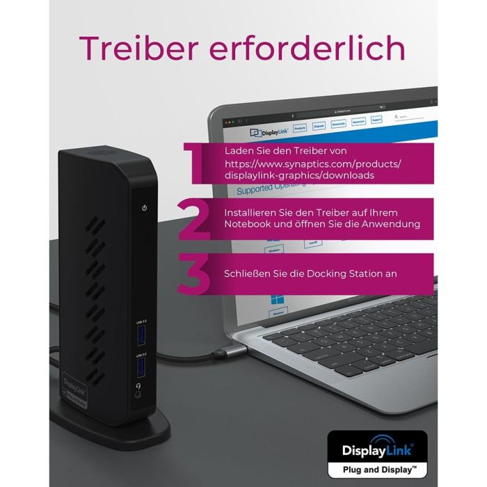 ICY BOX IB-DK2252AC Docking Station Notebook USB-C, 6x USB 3.2, 2x HDMI, Ethernet, 4K Ultra HD Negro 10