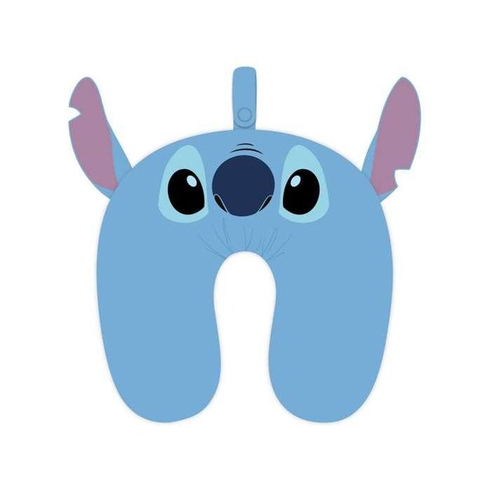 Cerdá Cojín de Viaje Stitch con Aplicaciones para Niños, Edad Mínima 3 Años, Color Azul