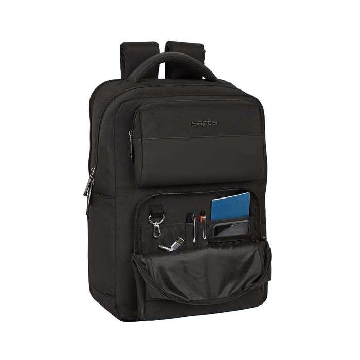Safta Business Mochila para portátil de 15,6" con USB y 2 bolsillos, Negra, 31x44x13cm 4 Safta Business Mochila para portátil de 15,6" con USB y 2 bolsillos, Negra, 31x44x13cm 4