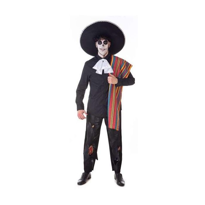 Disfraz adulto mariachi t-l (sombrero, poncho y lazo cuello) Disfraz adulto mariachi t-l (sombrero, poncho y lazo cuello)