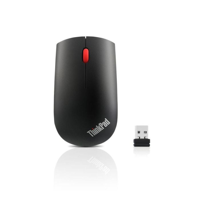 Lenovo Ratón Óptico Inalámbrico, 1200 dpi, 3 botones, Scroll, 2.4 GHz, Diseño Ambidextro, Negro - 61x106x33mm 3