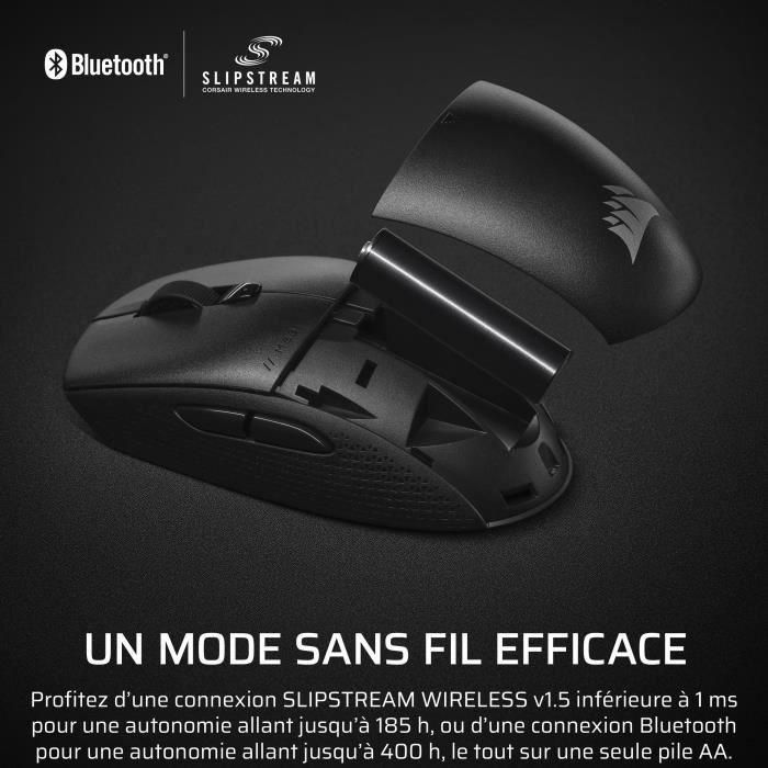 CORSAIR COR1728619337548 Ratón Gaming Inalámbrico M55 Wireless Negro Simétrico 4