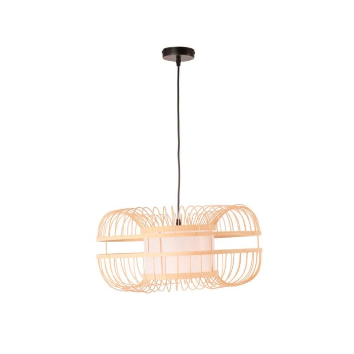 SKD-P80041 Lámpara Colgante Burgas de Bambú Natural - Diseño Mediterráneo, Boho-Chic para Salón, Comedor, Dormitorio E27 5