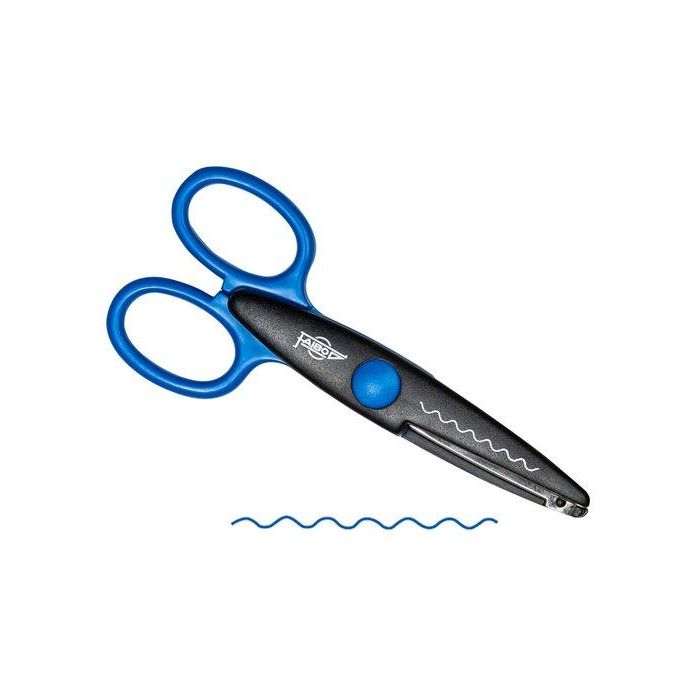 Tijeras Faibo Dentada 13 Cm Azul 10 unidades
