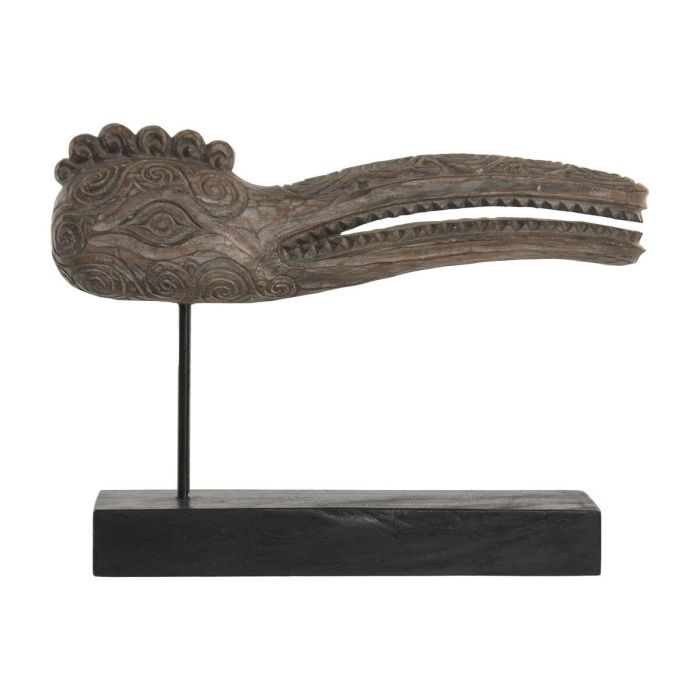 DKD Home Decor Figura Tropical 14 x 42 x 55 cm Suar Hierro Mascara Tribal 4