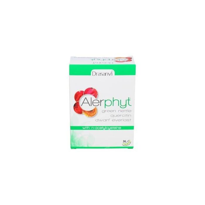 DRASANVI Alerphyt 36 Cápsulas - Suplemento con Quercitina, Ortiga Verde y Sol de Oro para Alergias y Bienestar Respiratorio
