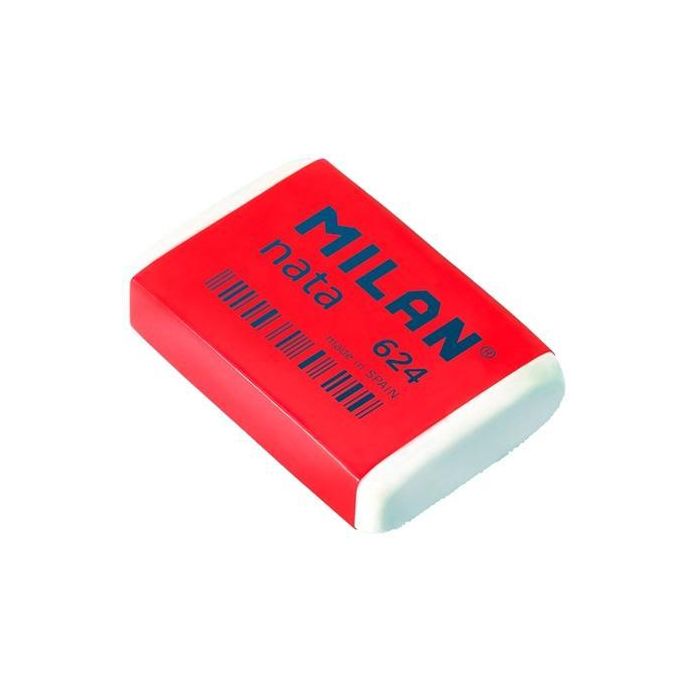 Milan Goma 624 Nata 3,9x2,7x0,9 cm Blanco -Caja 24U- Milan Goma 624 Nata 3,9x2,7x0,9 cm Blanco -Caja 24U-