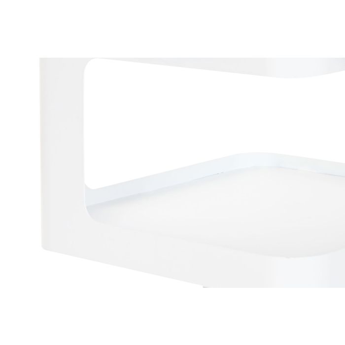 DKD Home Decor Mesita Auxiliar Urban de Metal Blanco 40x54x40 cm, con 1 Estante 3 DKD Home Decor Mesita Auxiliar Urban de Metal Blanco 40x54x40 cm, con 1 Estante 3