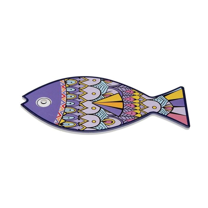 Salvamantel Forma Pez Violeta Versa 14x20 cm Cerámica Base Corcho (4 Unidades) 2 Salvamantel Forma Pez Violeta Versa 14x20 cm Cerámica Base Corcho (4 Unidades) 2