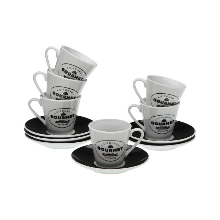 Set 6 Tazas Cafe Con Plato Gourmet Versa 5CM (2 Unidades) Set 6 Tazas Cafe Con Plato Gourmet Versa 5CM (2 Unidades)