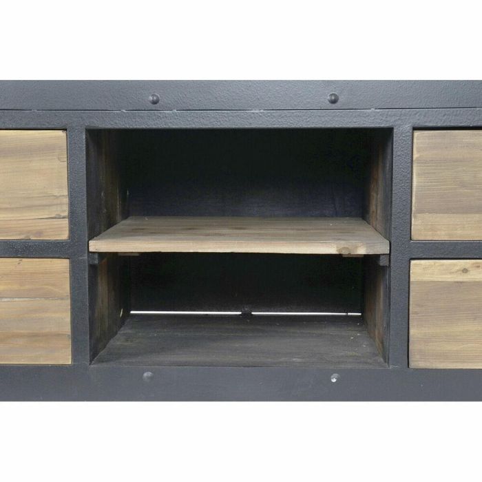 DKD Home Decor Librería Loft Pino y Metal Marrón Negro con Escalera, 4 Cajones y 5 Estanterías, Desmontable 243x160x45 cm 1 DKD Home Decor Librería Loft Pino y Metal Marrón Negro con Escalera, 4 Cajones y 5 Estanterías, Desmontable 243x160x45 cm 1