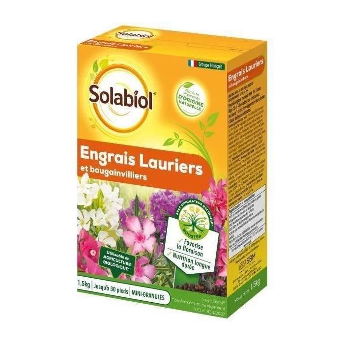 Solabiol SOLAURY15 Fertilizante para Laurel, Buganvilla y Plantas Mediterráneas - Promueve Crecimiento y Floración - 1.5 kg 0 Solabiol SOLAURY15 Fertilizante para Laurel, Buganvilla y Plantas Mediterráneas - Promueve Crecimiento y Floración - 1.5 kg 0