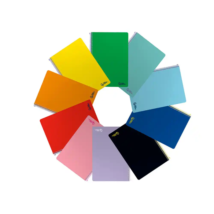 Liderpapel Smart Cuaderno espiral A4 tapa blanda 80 hojas 75gr cuadro 3 mm colores surtidos