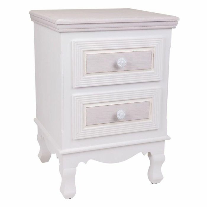 Mesita de Noche Alexandra House Living Blanco 33 x 53 x 37 cm