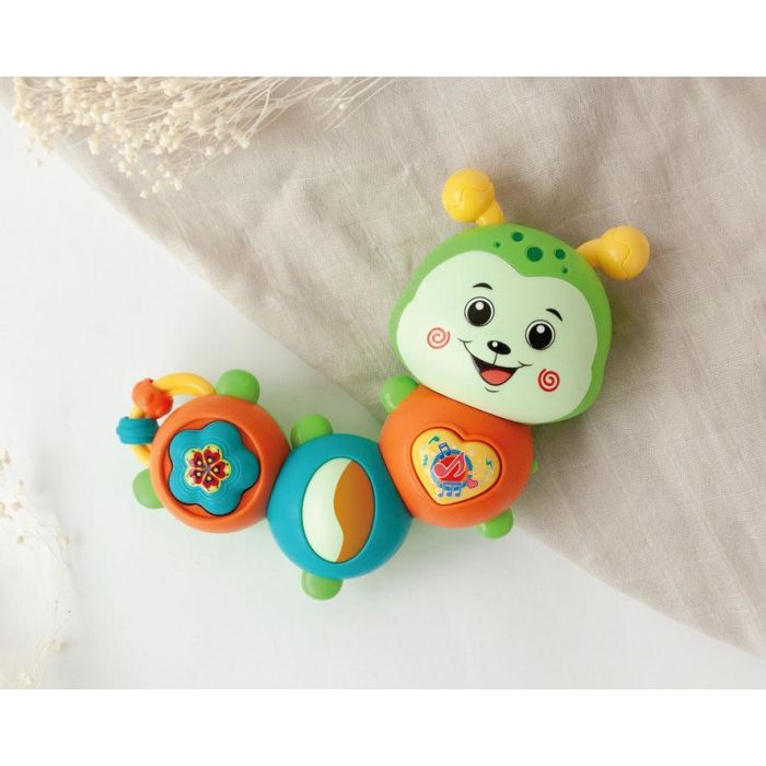 KioKids Gusano Musical Juguete para Bebés con Luces, Sonidos y Giro 360º – Estimula Habilidades Motoras +6 Meses