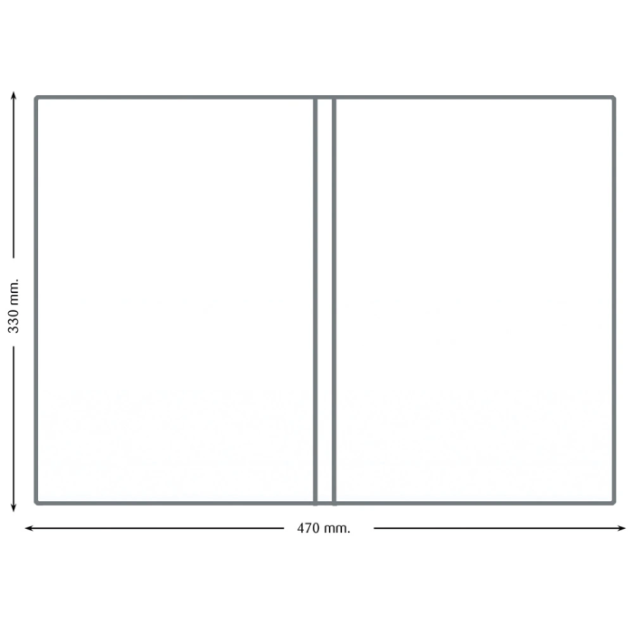 Q-connect Funda Portadocumentos Folio Doble PVC Transparente 180 Micras 330x470mm 2