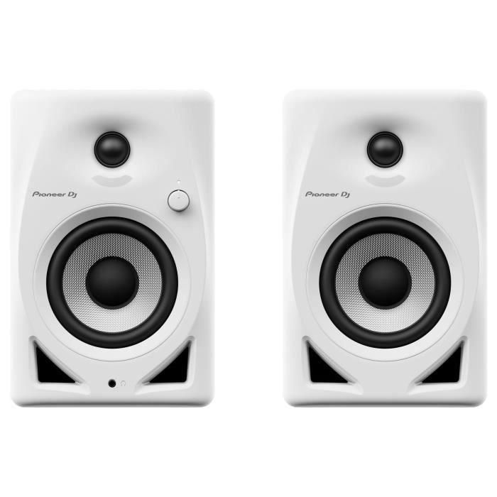 Pioneer DJ DM-40D-W - Altavoces de Monitorización Bass Reflex 2x19W, Modo DJ o Producción, Blanco 1