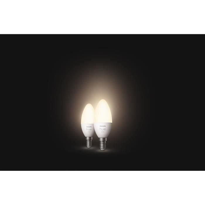 PHILIPS Hue White - Bombillas LED inteligentes E14 - Compatible con Bluetooth - Paquete de 2 2 PHILIPS Hue White - Bombillas LED inteligentes E14 - Compatible con Bluetooth - Paquete de 2 2
