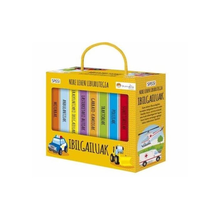 Mi Primera Biblioteca Sassi Manolito Books Ibilgailuak - Euskera (8 Libros De 10 Pag.) (+2 Años)