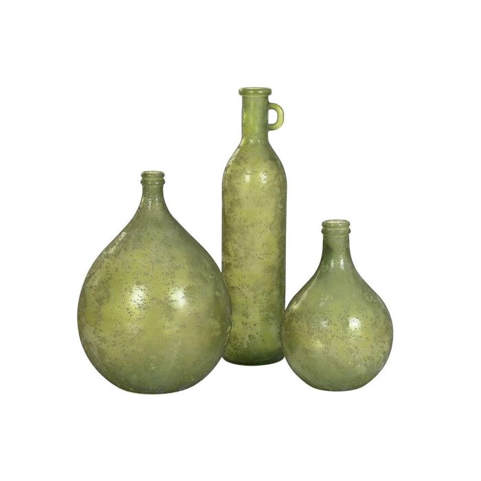 Jarrón Home ESPRIT Verde Cristal reciclado Acabado envejecido 29 x 29 x 43 cm 3 Jarrón Home ESPRIT Verde Cristal reciclado Acabado envejecido 29 x 29 x 43 cm 3