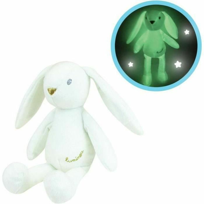 Jemini Luminou Peluche Conejo Blanco Luminoso Fotoluminiscente sin Batería para Acompañar el Sueño del Bebé, desde Nacimiento, +/- 20 cm 0 Jemini Luminou Peluche Conejo Blanco Luminoso Fotoluminiscente sin Batería para Acompañar el Sueño del Bebé, desde Nacimiento, +/- 20 cm 0