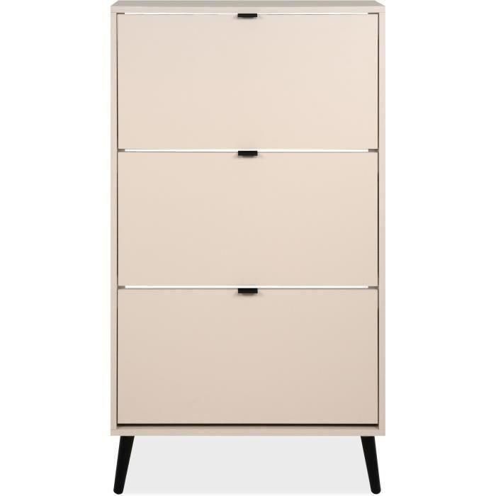 Zapatero VIGO003856 Arena 70 x 24 x 125 cm con Patas de madera maciza 2