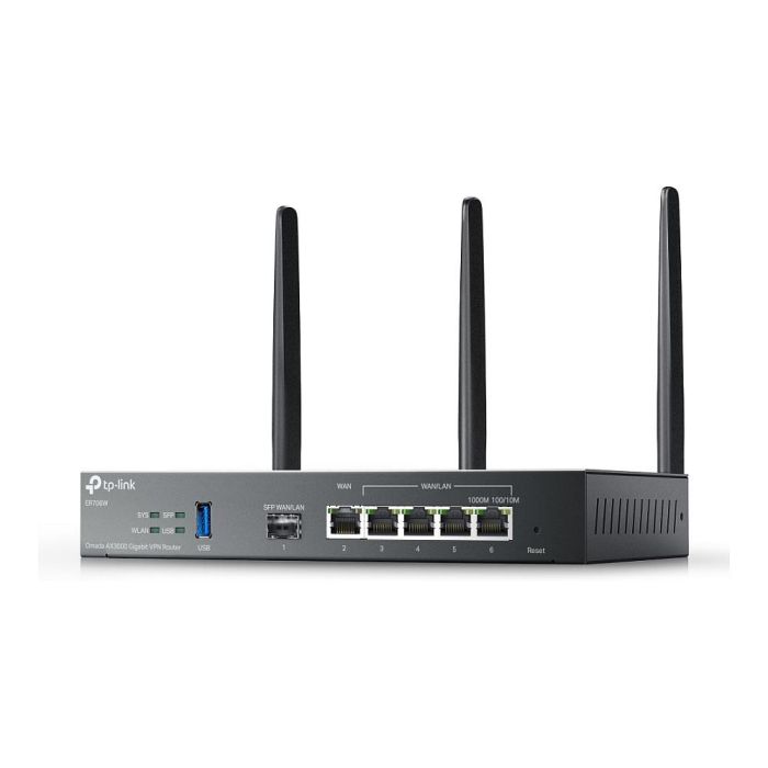 TP-LINK Omada ER706W Router Inalámbrico Gigabit Ethernet Doble Banda (2,4 GHz / 5 GHz) Negro