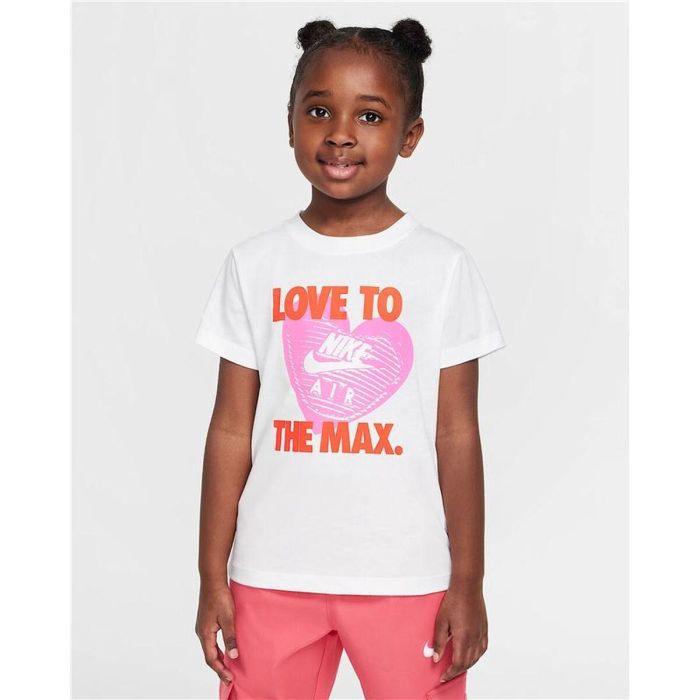 Camiseta de Manga Corta Infantil Nike Nkg Love To The Max Graphic Te Blanco 7-8 Años 4