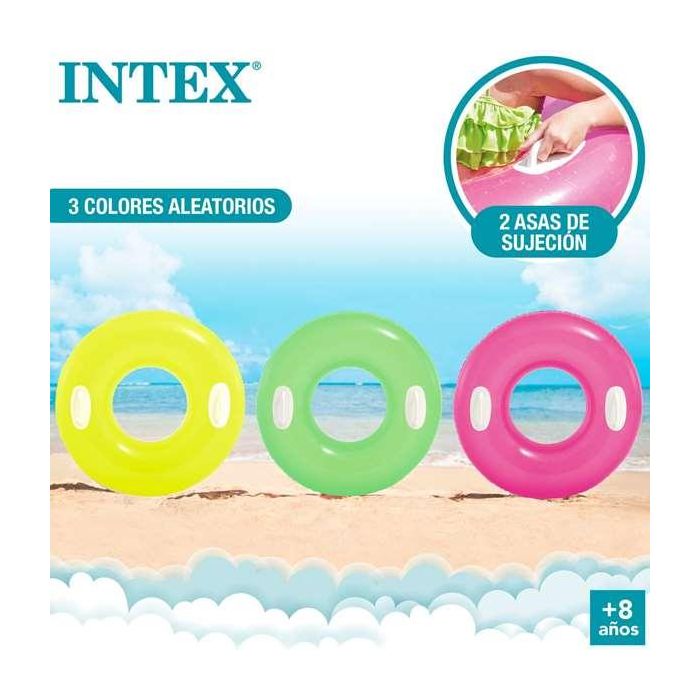 Intex Flotador Rueda Neón 76 cm con Asas (+8 años) - Modelos Surtidos 13