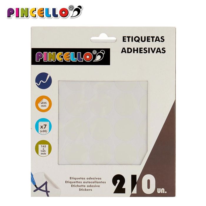 Etiquetas Adhesivas Diam 25Mm 7 Paginas Pincello (120 Unidades) 1 Etiquetas Adhesivas Diam 25Mm 7 Paginas Pincello (120 Unidades) 1
