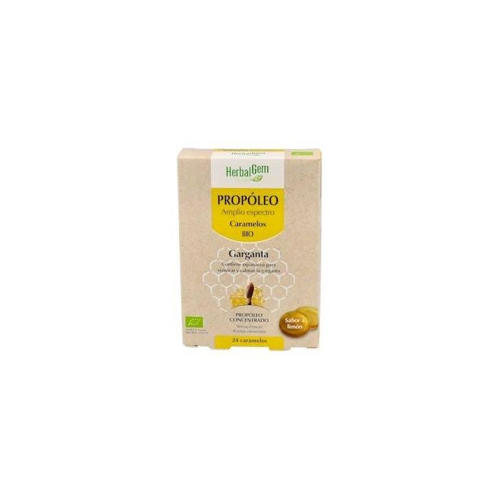 HERBALGEM Propóleo Amplio Espectro Bio, 24 Caramelos