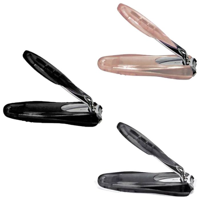 Cosmetic Club Cortaúñas con Depósito de Acero y Plástico en Colores Surtidos, Longitud 6.5 cm 2