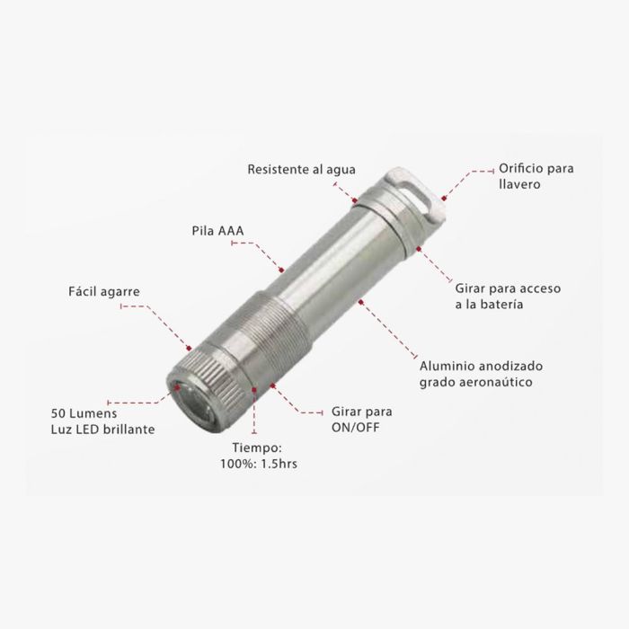 Micro linterna llavero aaa 8 Micro linterna llavero aaa 8