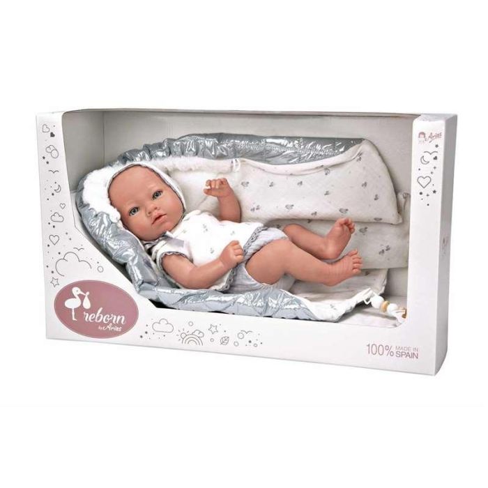 Muñeca reborn arias 38 cm borja gris c/manta (cuerpo vinyl, sexo niño) Muñeca reborn arias 38 cm borja gris c/manta (cuerpo vinyl, sexo niño)