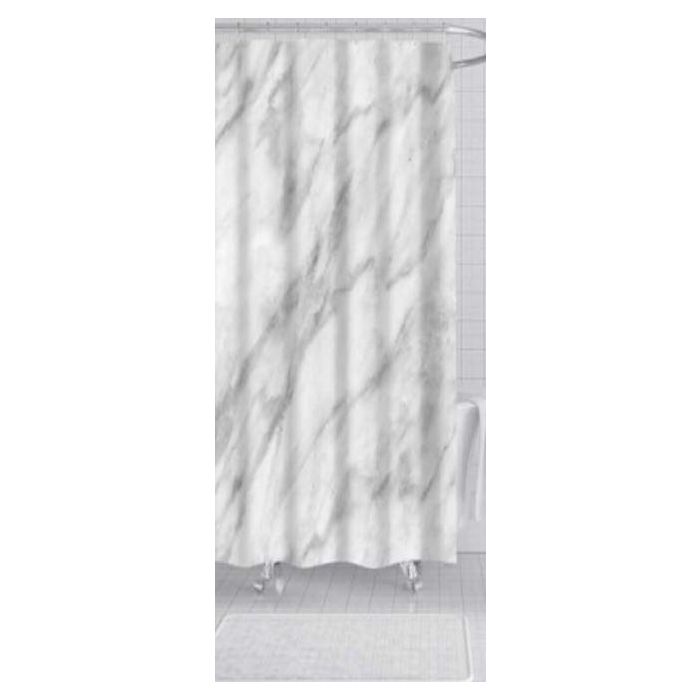 DKD Home Decor Cortina de Baño Glam, Colección Baño Mármol, Fabricada en Poliéster, Medidas 180 x 180 cm