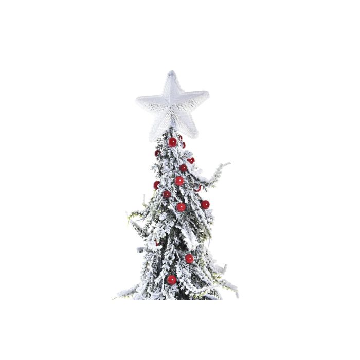 DKD Home Decor Árbol de Navidad Tradicional Verde Rojo con Luces LED y Fabricado en PVC 65 cm Alto (Pack 2 Unidades) 2