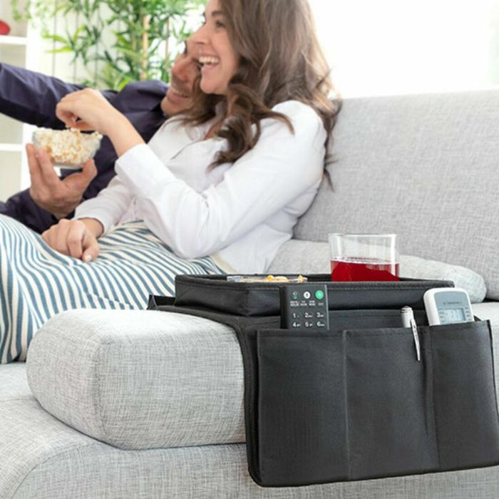 Innovagoods Bandeja para sofá con organizador de mandos v0101223 - Negro 5