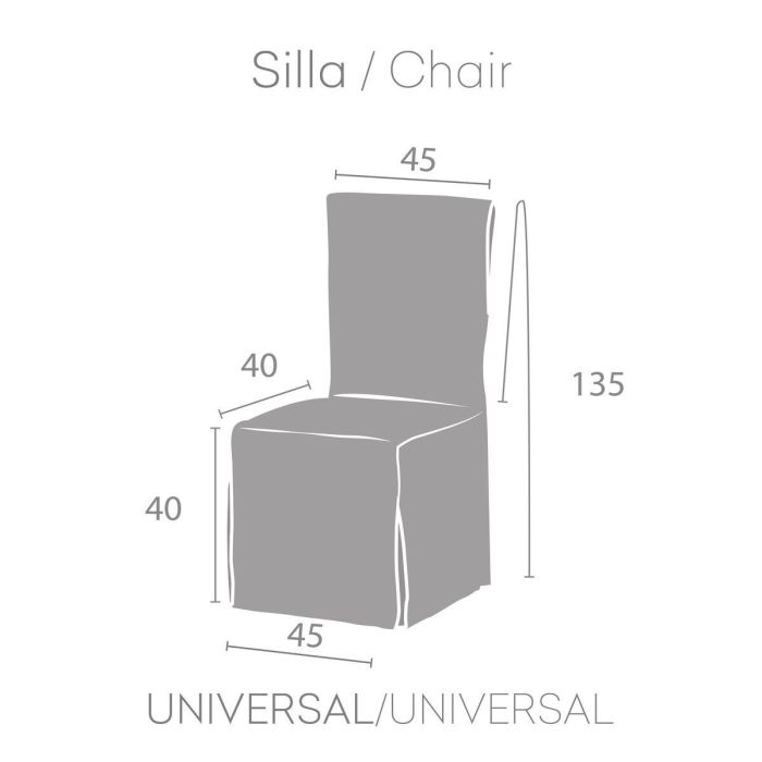 Funda para Silla Eysa TURIN Mostaza 40 x 135 x 45 cm 2 Unidades 6 Funda para Silla Eysa TURIN Mostaza 40 x 135 x 45 cm 2 Unidades 6