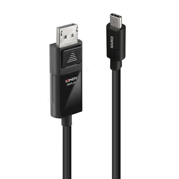 Lindy Cable Adaptador USB Tipo C a DisplayPort 1.4 2m, con HDR, soporta 8K@60Hz / 4K@144Hz, para monitores DP, MacBook y PC 0 Lindy Cable Adaptador USB Tipo C a DisplayPort 1.4 2m, con HDR, soporta 8K@60Hz / 4K@144Hz, para monitores DP, MacBook y PC 0