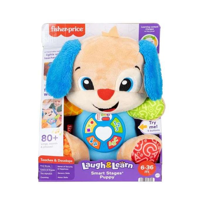 Peluche perrito fisher-price ríe y aprende con luces y sonidos. 30,48x25,40x13,34 cm 2 Peluche perrito fisher-price ríe y aprende con luces y sonidos. 30,48x25,40x13,34 cm 2