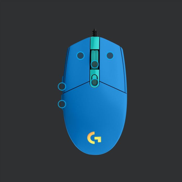 Logitech G203 LIGHTSYNC Ratón Gaming con Cable Azul 3 Logitech G203 LIGHTSYNC Ratón Gaming con Cable Azul 3