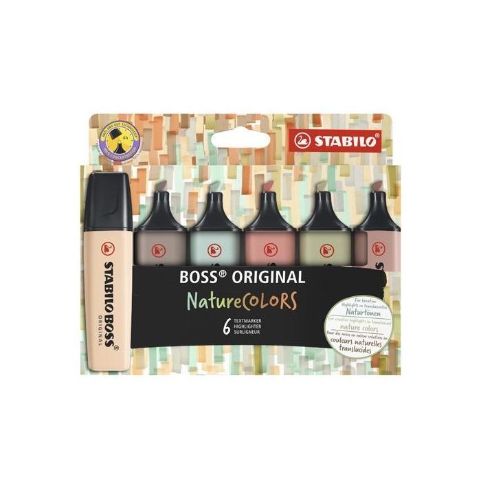 Stabilo Marcador Boss Original Naturecolors Colores Surtidos Estuche 6 Ud