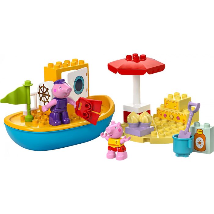 LEGO 10432 Duplo Peppa Pig Excursión en Barco con Abuelo Pig - Juguete de Construcción Acuático Flotante para Niños +2 Años 1