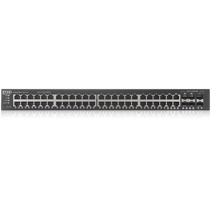 Zyxel GS2220-50-EU0101F Switch Gestionado L2 Gigabit Ethernet 44 Puertos RJ45 4 SFP Montaje Rack 100 Gbit/s Negro 1 Zyxel GS2220-50-EU0101F Switch Gestionado L2 Gigabit Ethernet 44 Puertos RJ45 4 SFP Montaje Rack 100 Gbit/s Negro 1