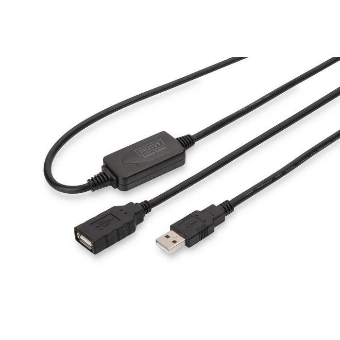 Digitus Active USB 2.0 Repeater/Extension Cable, 10 m A/M to A/F, black Digitus Active USB 2.0 Repeater/Extension Cable, 10 m A/M to A/F, black